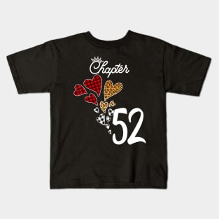 Chapter 52 Years 52th Birthday Leopard Buffalo Plaid Gift T-Shirt Kids T-Shirt